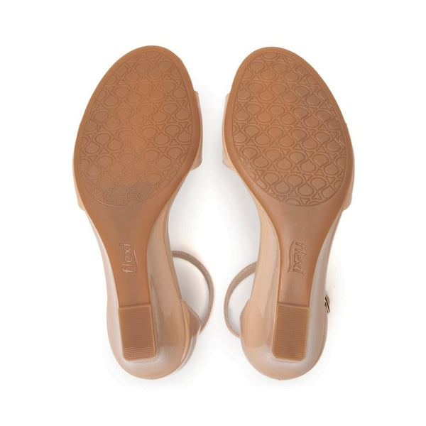 Sandalia Zapatilla Cuña Flexi Mujer 128301 Nude Comfort Walk