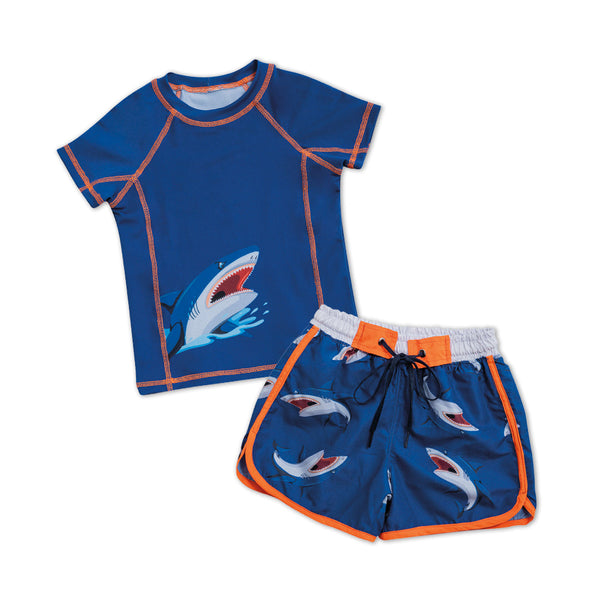 TRAJE DE BAÑO PLAYERA Y SHORT 2 AZUL MARINO