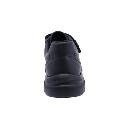 Tenis Audaz para niño en piel negro Balu con doble tira de contacto.