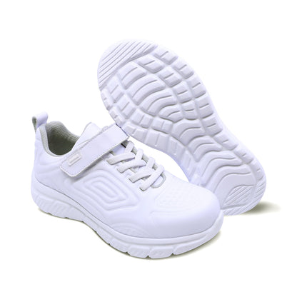 Tenis escolar Audaz para niño en piel blanco Balú con tira de contacto