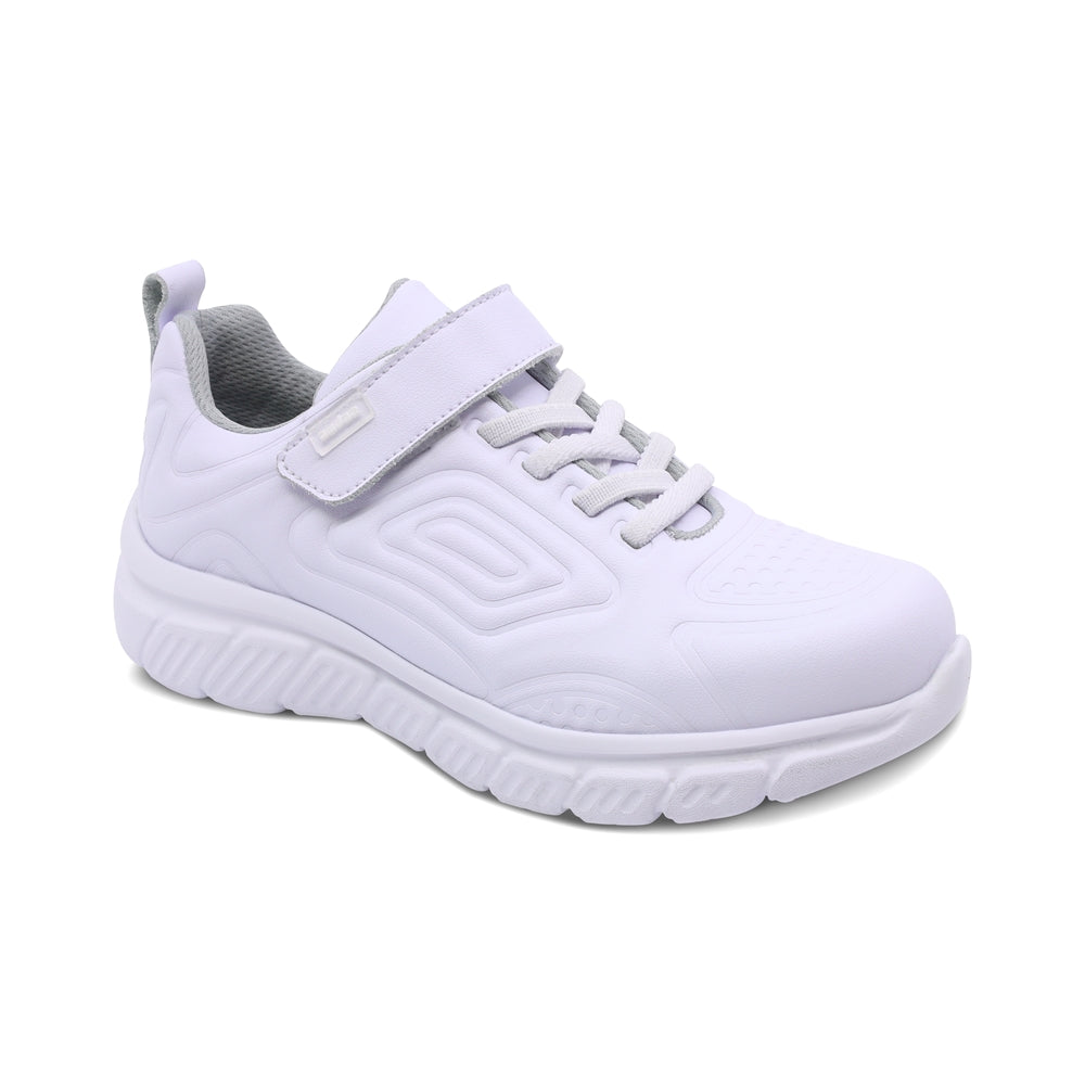 Tenis escolar Audaz para niño en piel blanco Balú con tira de contacto