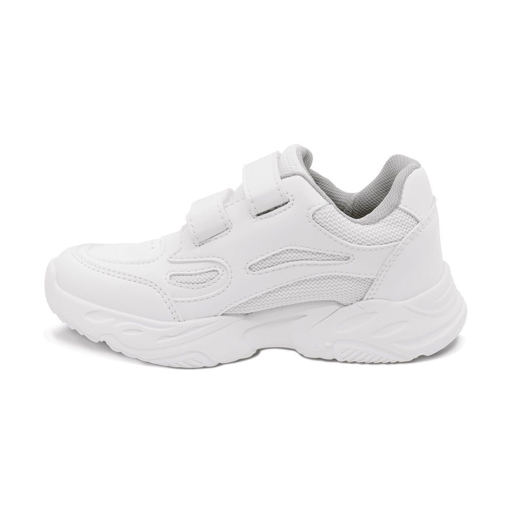 Tenis escolar Audaz para niño sintético blanco Alien con doble tira de contacto