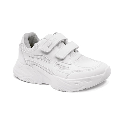 Tenis escolar Audaz para niño sintético blanco Alien con doble tira de contacto