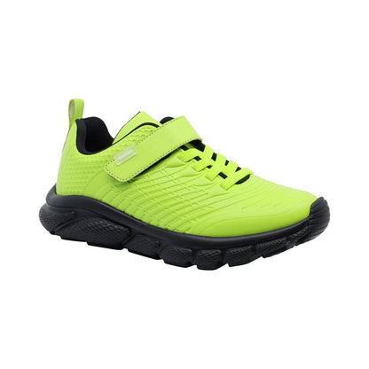Tenis Audaz para niño en sintético  amarillo Bugsy con agujeta y tira de contacto