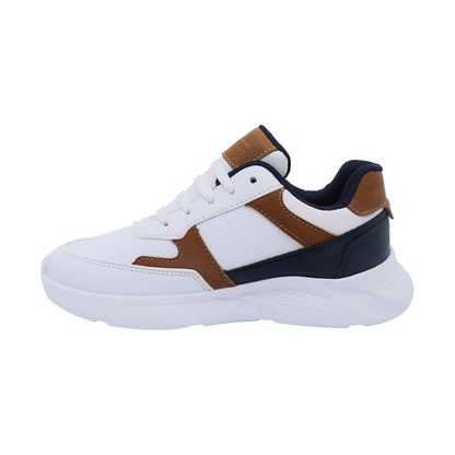 Tenis Audaz para niño en sintético  azul marino fifteen con detalles en contraste