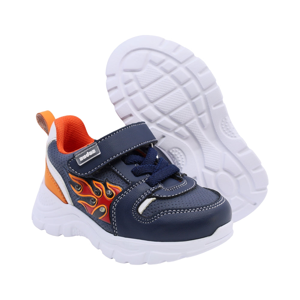 Tenis Audaz para niño en sintético negro Nemo con tira de contacto.