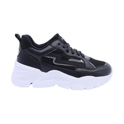 Tenis Coqueta para niña en sintético negro Twenty four con suela chunky