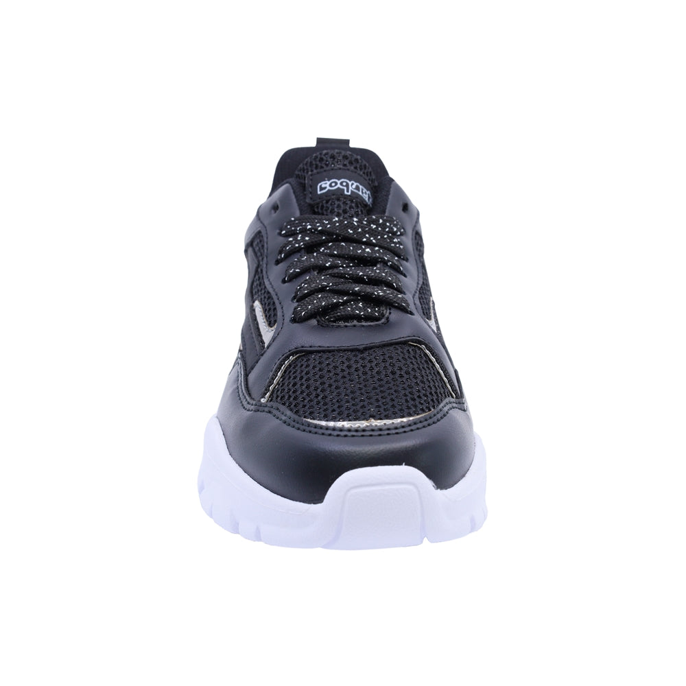 Tenis Coqueta para niña en sintético negro Twenty four con suela chunky