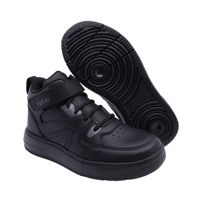 Tenis Audaz para niño en sintético negro Twenty-five con tira de contacto.