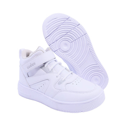 Tenis Audaz para niño en sintético blanco Twenty-five con tira de contacto.