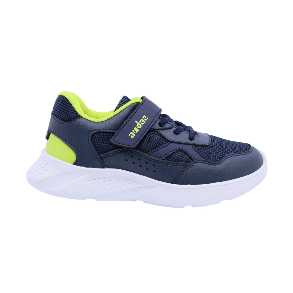 Tenis Audaz para niño en sintetico azul marino Twenty seven con tira de contacto
