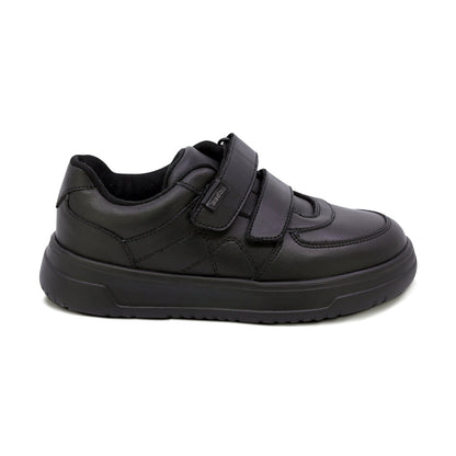 Tenis escolar Audaz para niño en piel negro Raptor con doble tira de contacto