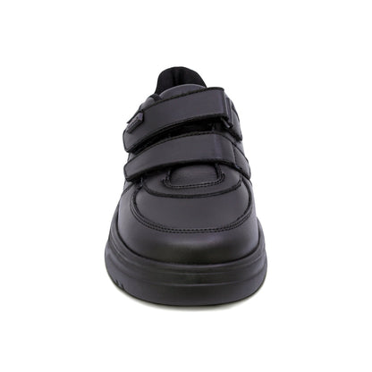 Tenis escolar Audaz para niño en piel negro Raptor con doble tira de contacto