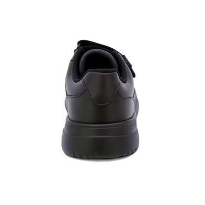 Tenis escolar Audaz para niño en piel negro Raptor con doble tira de contacto