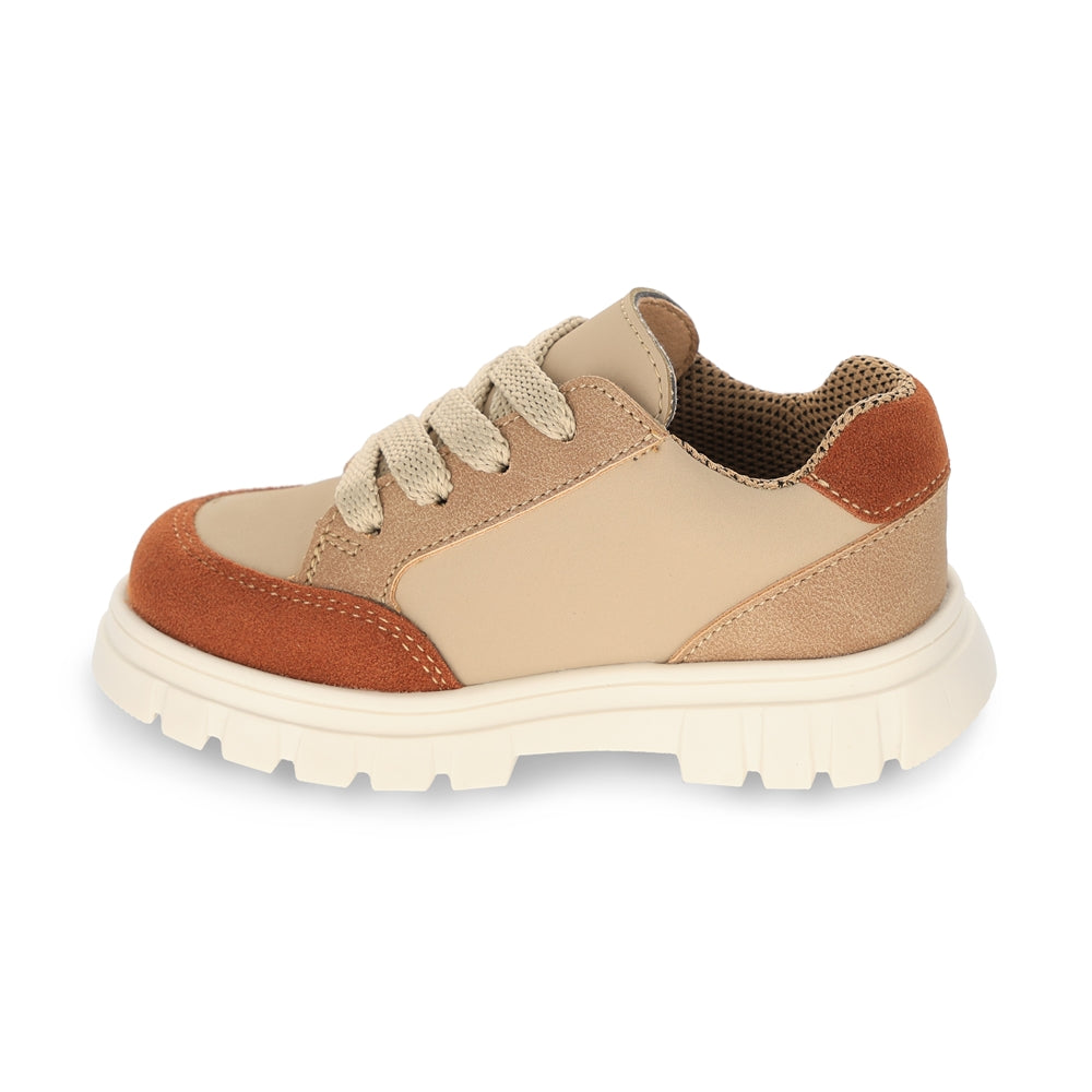 Zapato Audaz para niño en sintético beige Thunder con agujeta elástica