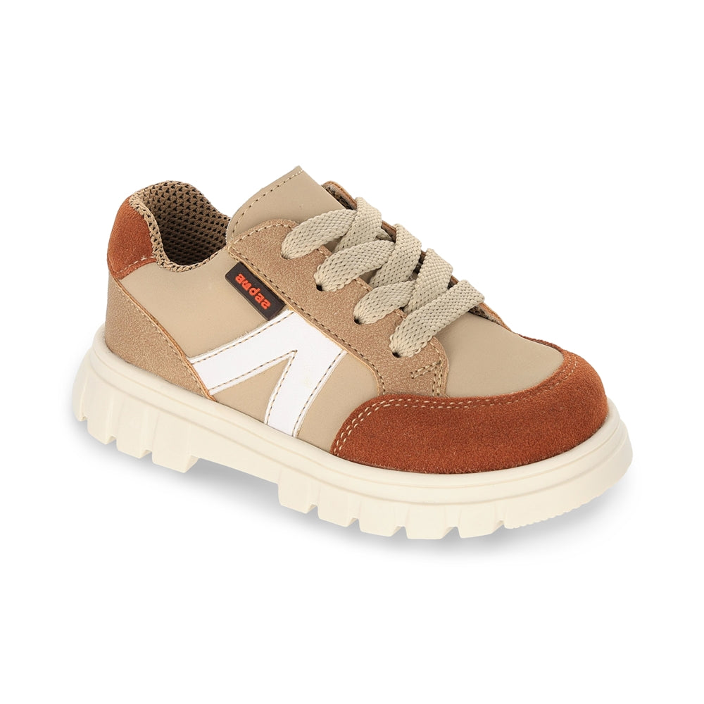 Zapato Audaz para niño en sintético beige Thunder con agujeta elástica