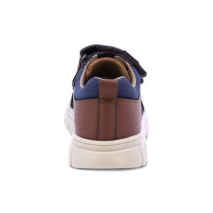 TENIS PARA NIÑO DE SINTÉTICO COLOR CAFÉ CLARO THUNDER CON DOBLE TIRA DE CONTACTO