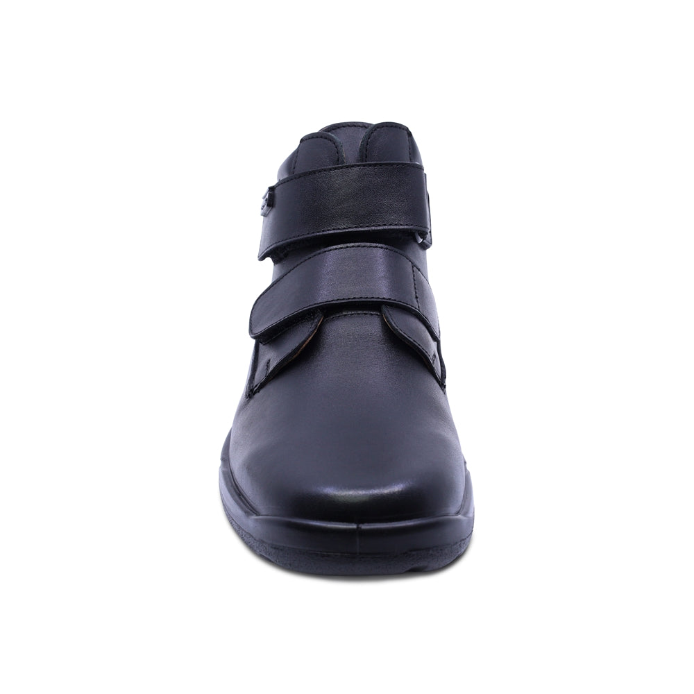 Bota escolar Audaz para niño de piel negro Tadeo con doble tira de contacto