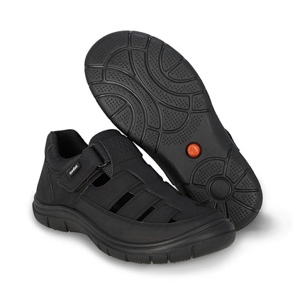 Sandalia Audaz para niño en sintético negro Monkey con tira de contacto