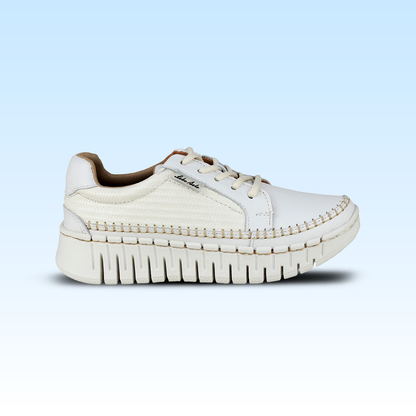 Tenis Casual de Plataforma Para Dama Lobo Solo 4952 Blanco