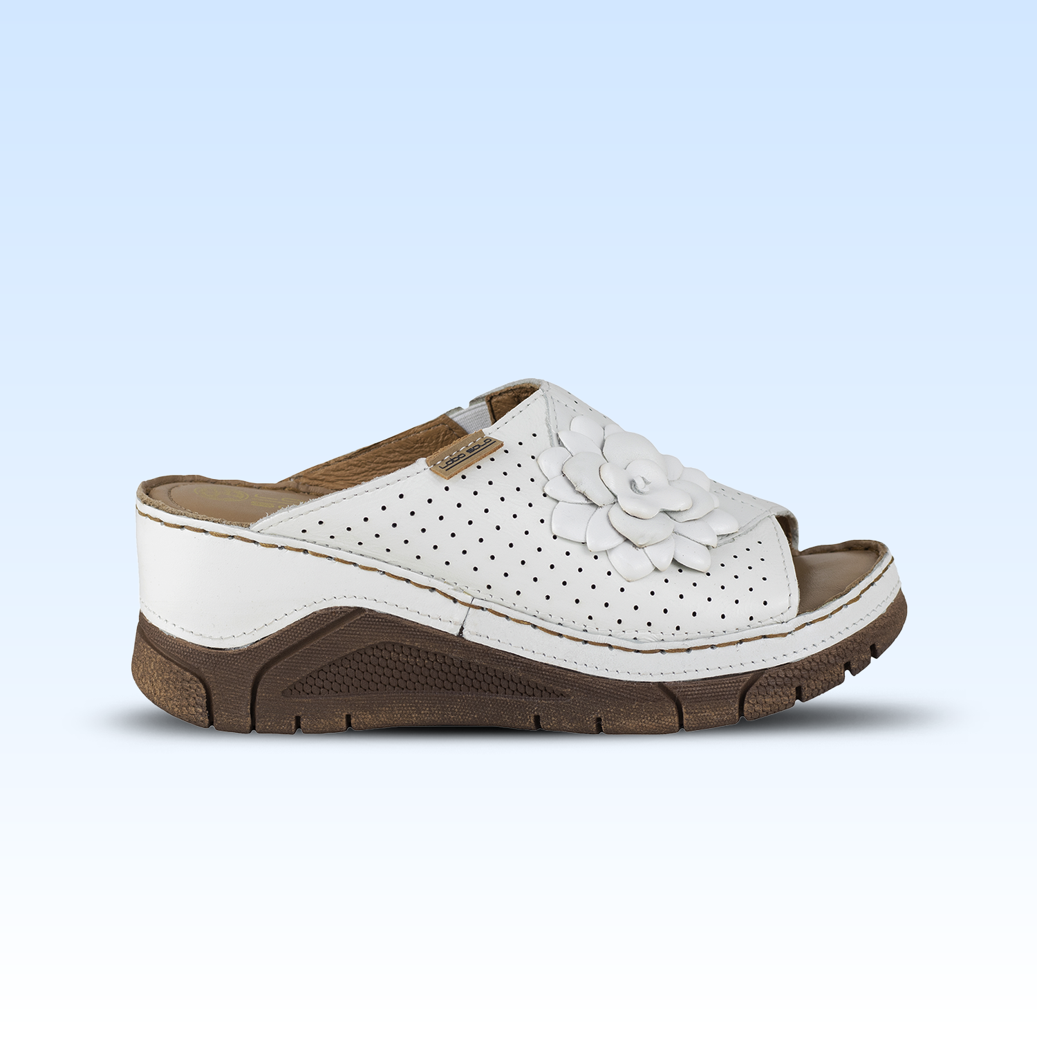 Sandalia Casual Para Dama Lobo Solo 1384 Blanco