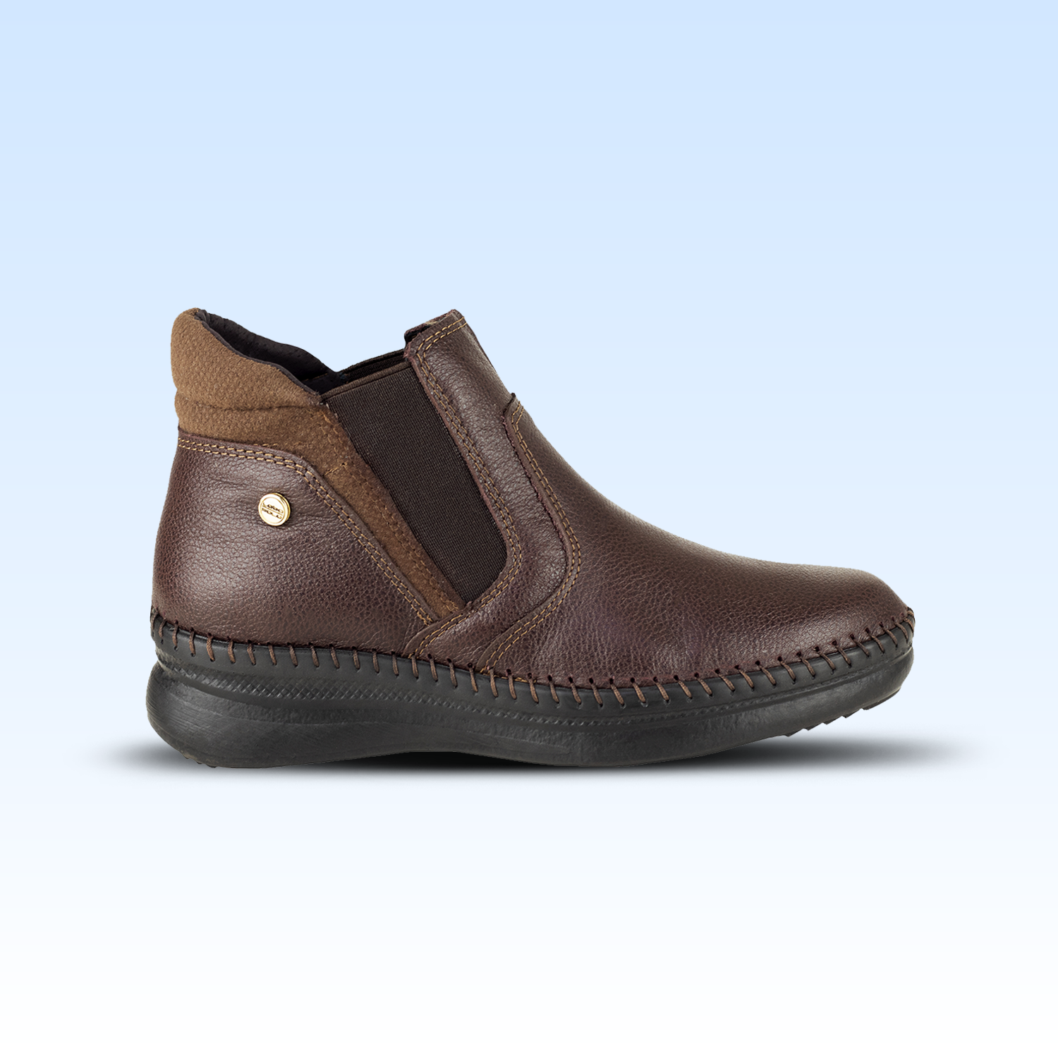 Botín Casual Dama Lobo Solo 4986 Burgos Burgundy