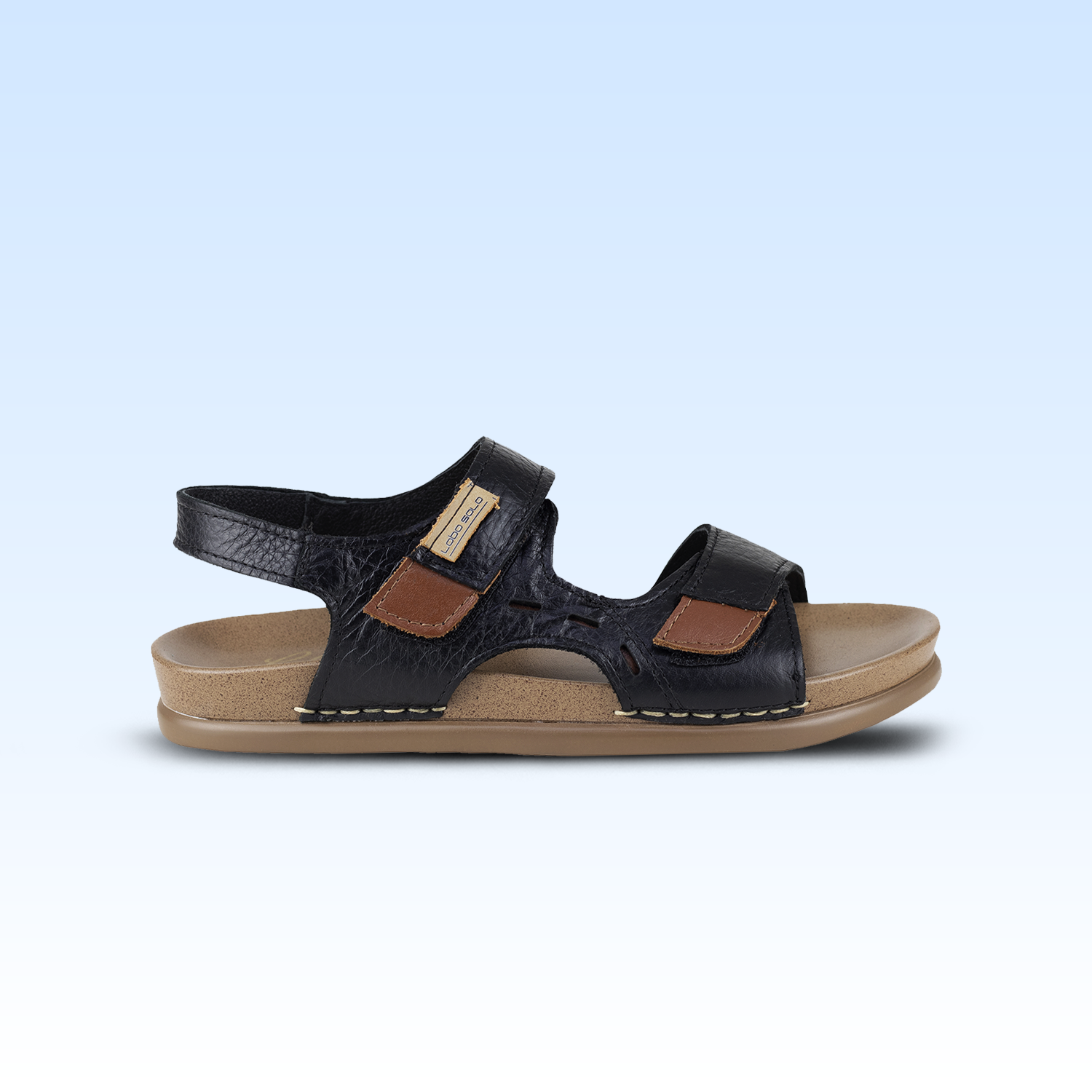 Sandalia Casual Para Dama Lobo Solo 2487 Negro