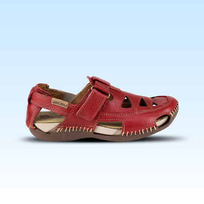 Sandalia Confort Para Dama Lobo Solo 1947 Rojo