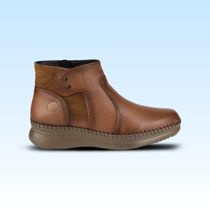 Botín Casual Confort Para Dama Lobo Solo 4989 Miel