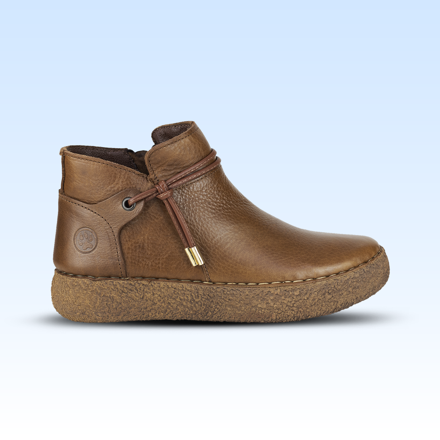 Botín Casual de Marca Lobo Solo Para Dama 4828 Camel