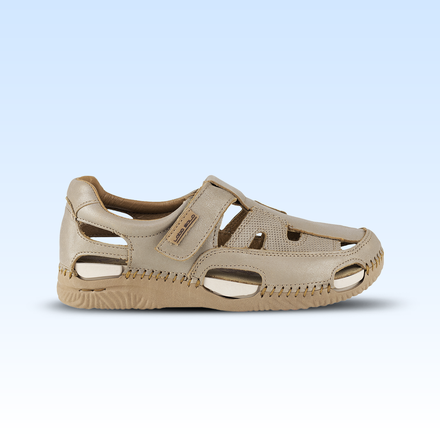 Sandalia Confort Para Dama Lobo Solo 1772 Sand