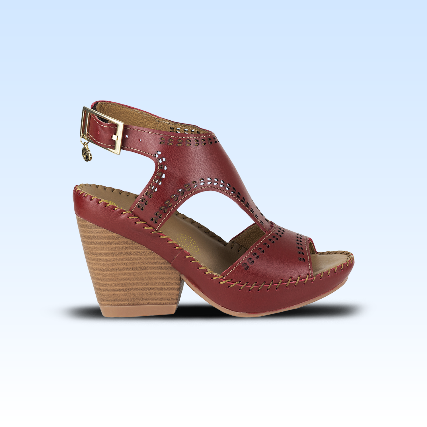 Sandalia con Tacón Para Dama Lobo Solo 3422 Rojo