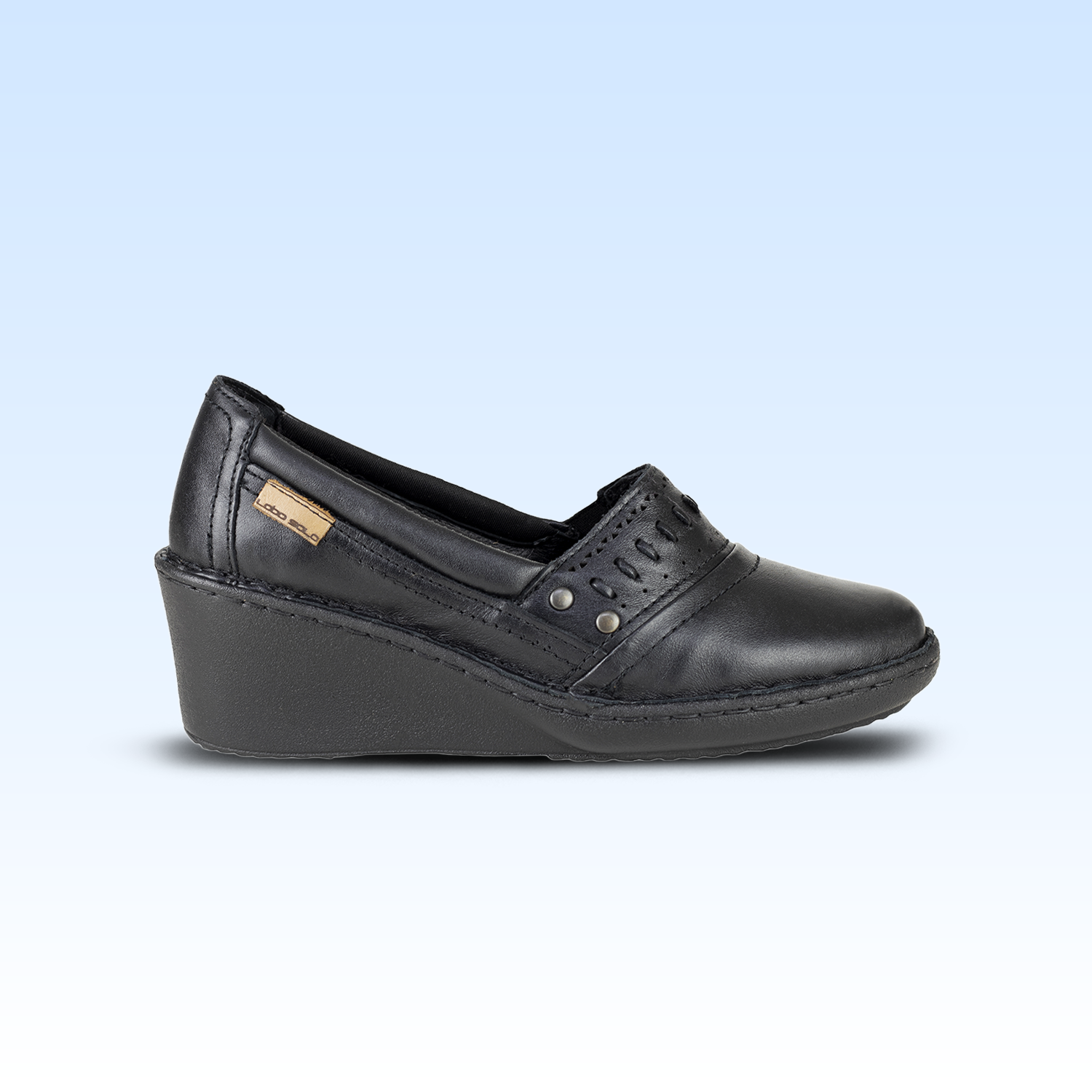 Zapato Con Tacón Para Dama Lobo Solo 5590 Negro