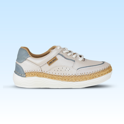 Tenis Casual Choclo Tejidos a Mano Para Dama Lobo Solo 5129 Marfil