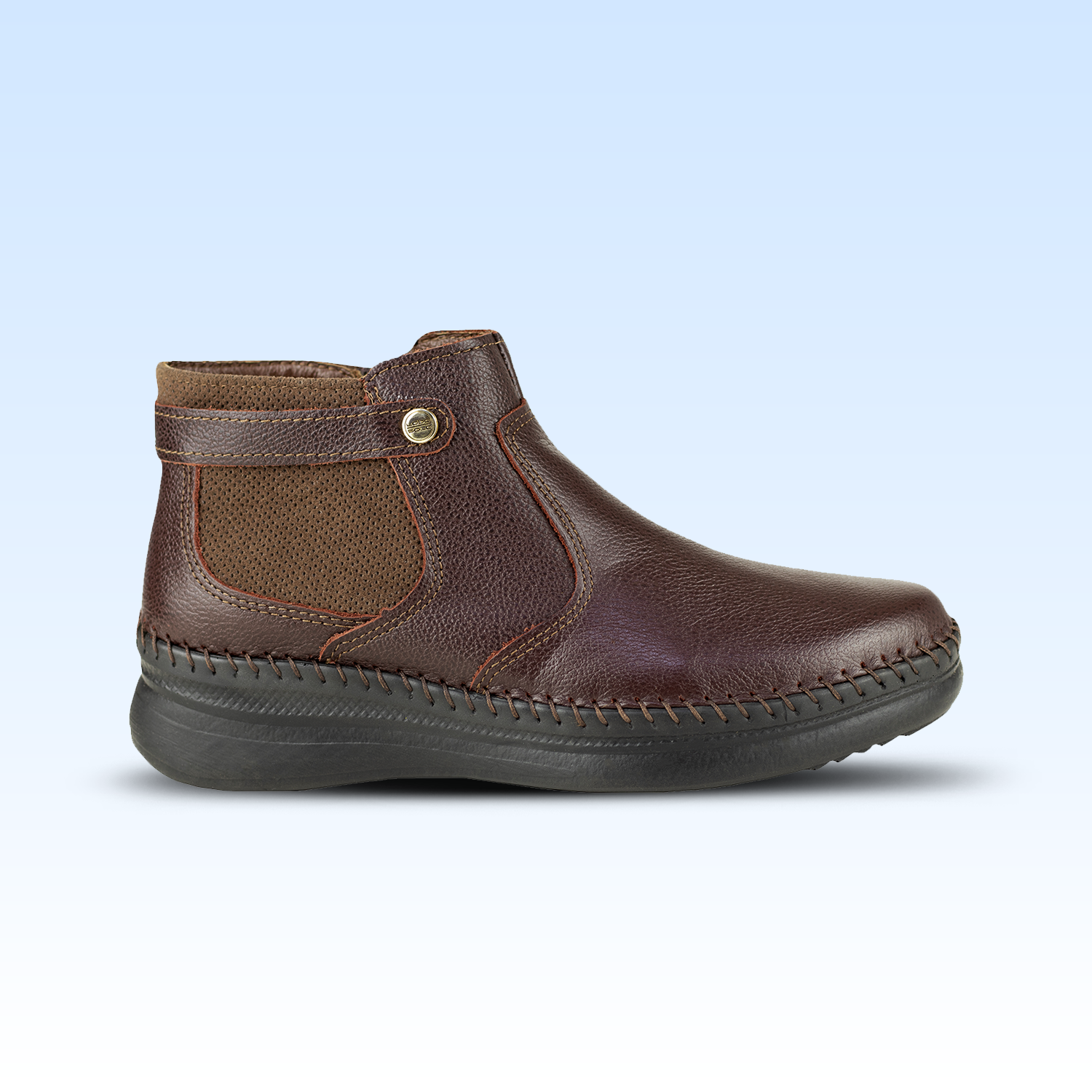 Botín Casual Dama Lobo Solo 4983 Burgos Burgundy