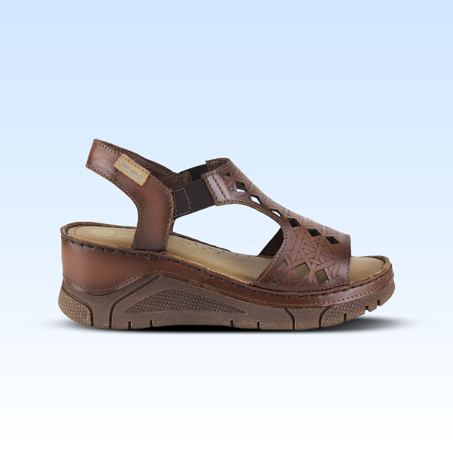 Sandalia Casual Para Dama Lobo Solo 1382 Orange