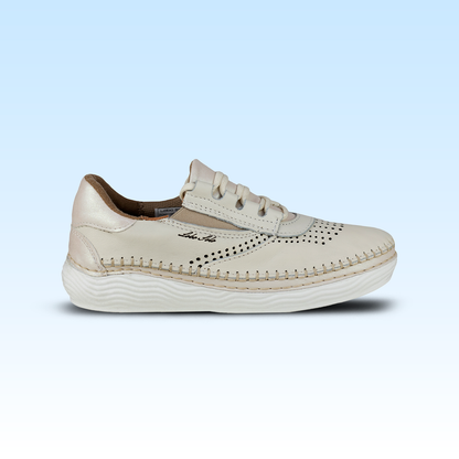 Tenis Casual Confort Para Dama Lobo Solo 5131 Marfil