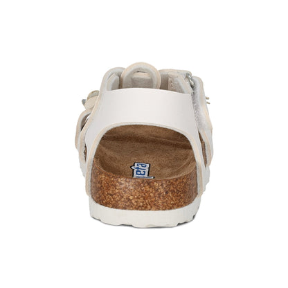 Sandalia Coqueta para niña en sintético blanco Moana con tira de contacto.