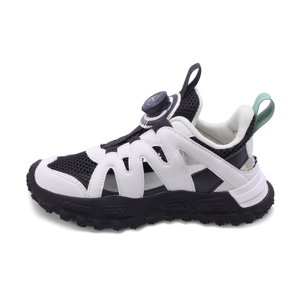 Tenis Audaz para niño en textil negro Krusty  con Twist and Pop.