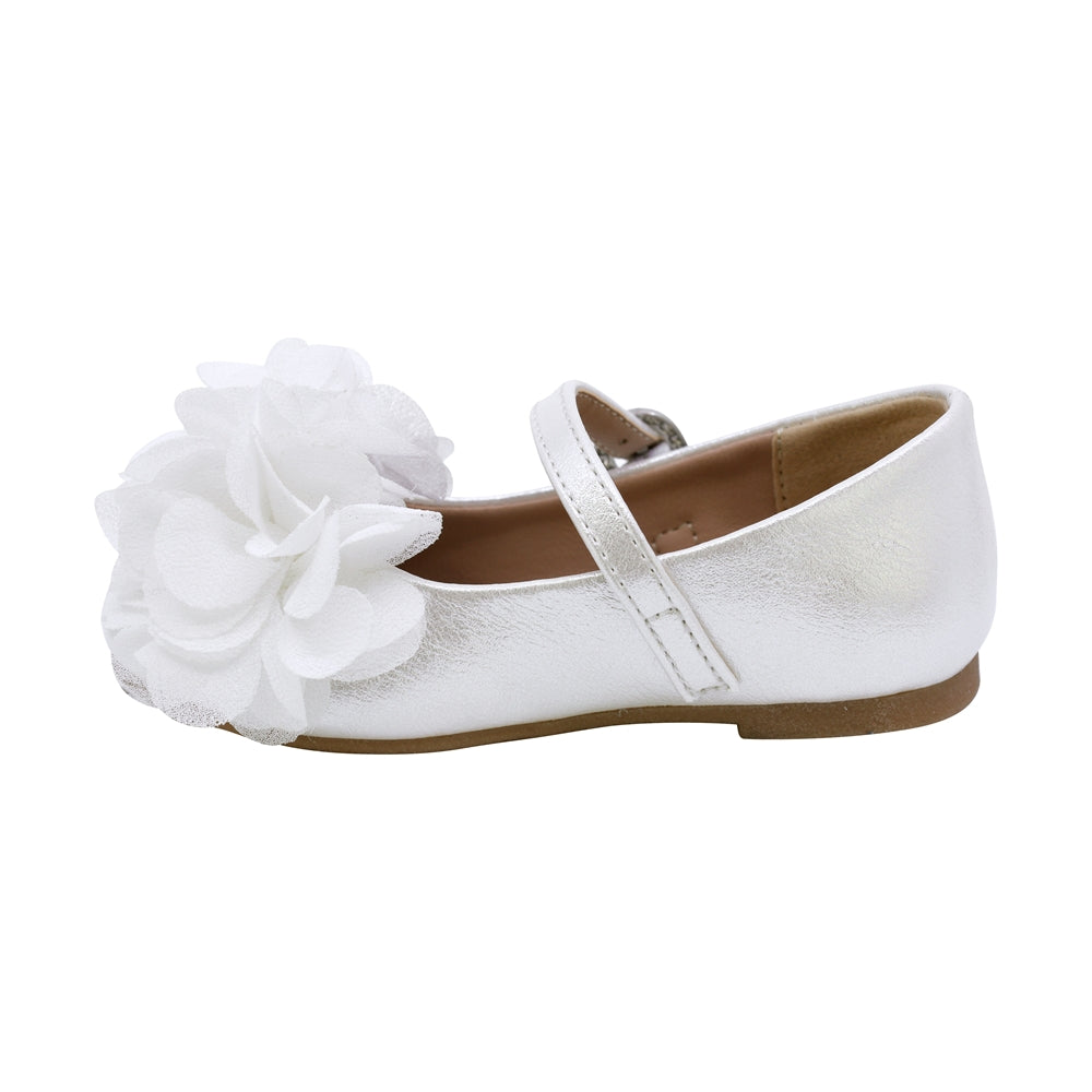 BALERINA COQUETA PARA NIÑA DE SINTÉTICO COLOR BLANCO DOLLY CON HEBILLA