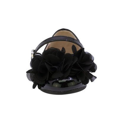 BALERINA COQUETA PARA NIÑA DE SINTÉTICO COLOR NEGRO DOLLY CON HEBILLA