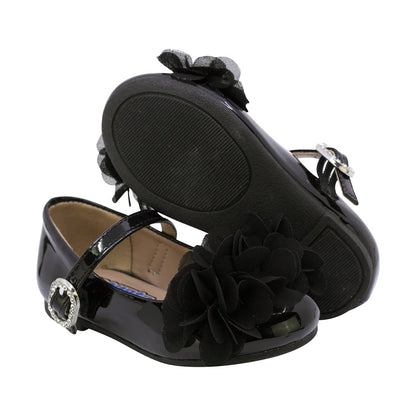 BALERINA COQUETA PARA NIÑA DE SINTÉTICO COLOR NEGRO DOLLY CON HEBILLA