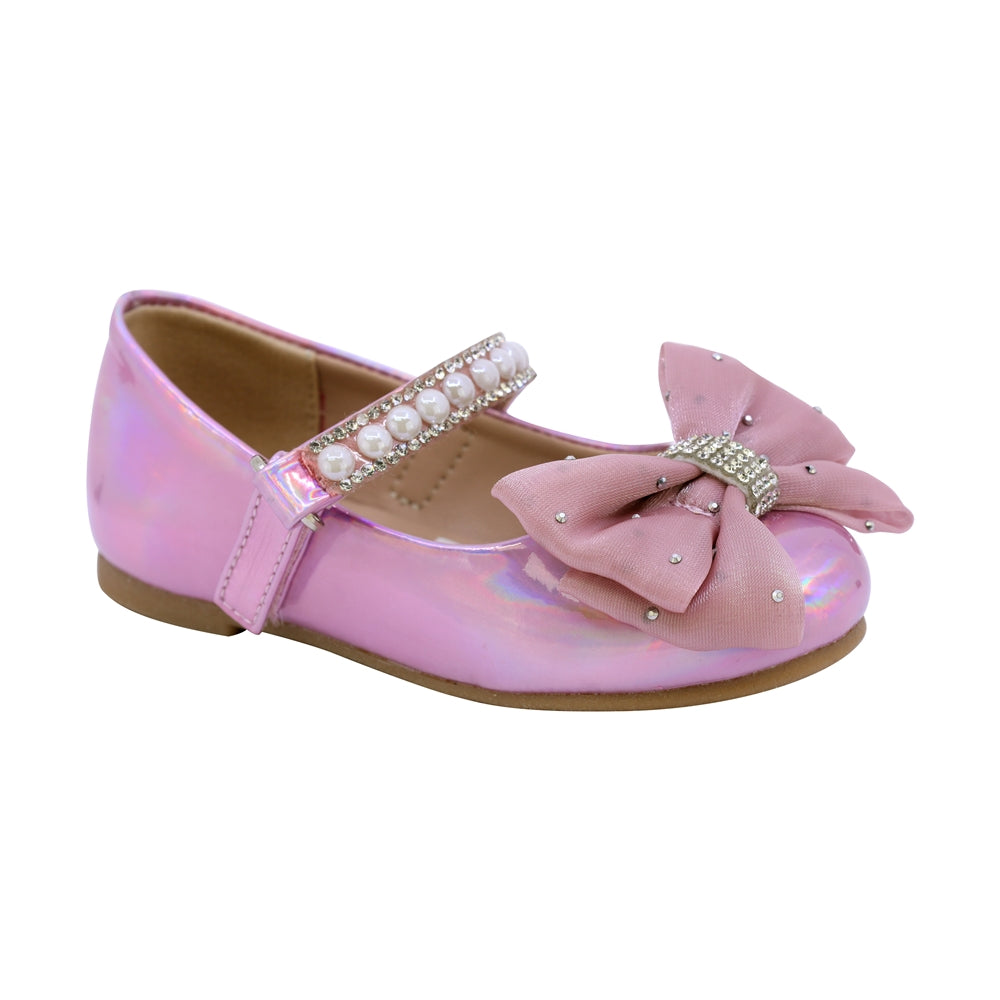 BALERINA COQUETA PARA NIÑA DE SINTÉTICO COLOR ROSA DOLLY CON TIRA DE CONTACTO