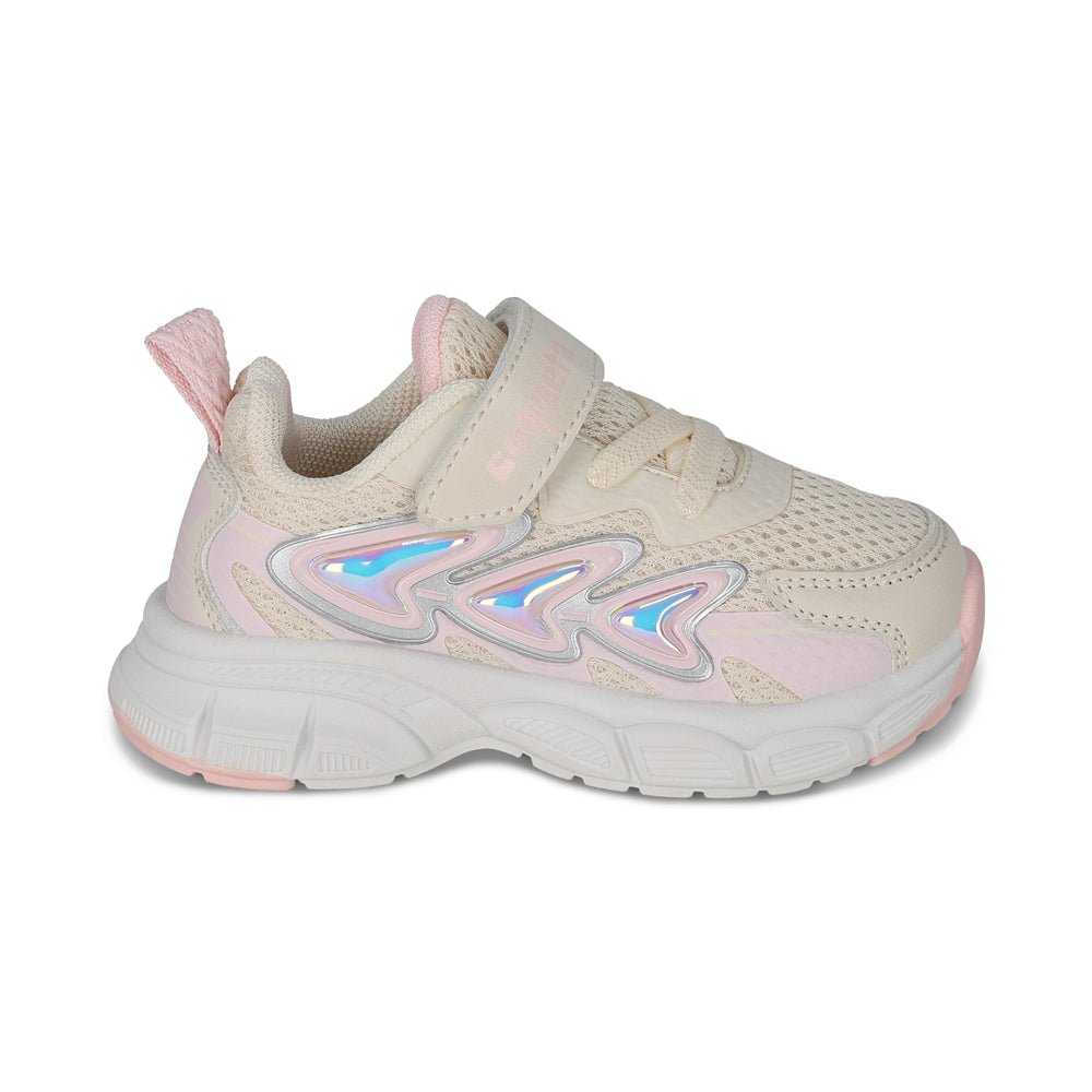 Tenis Coqueta para niña en textil beige Simba con agujeta.