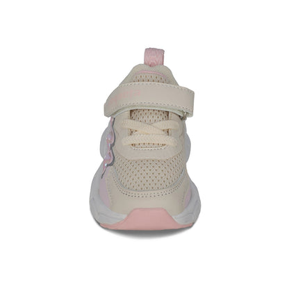Tenis Coqueta para niña en textil beige Simba con agujeta.