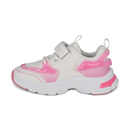 Tenis Coqueta para niña en sintético rosa Marley con tira de contacto.