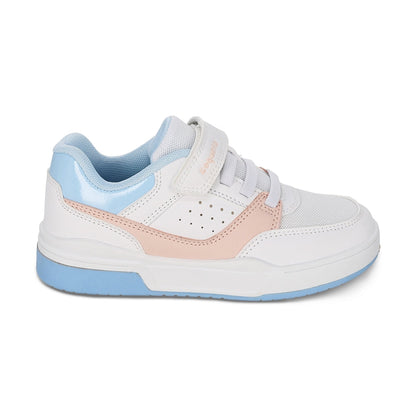 Tenis Coqueta para niña en sintético blanco Skato con tira de contacto.