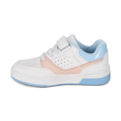 Tenis Coqueta para niña en sintético blanco Skato con tira de contacto.