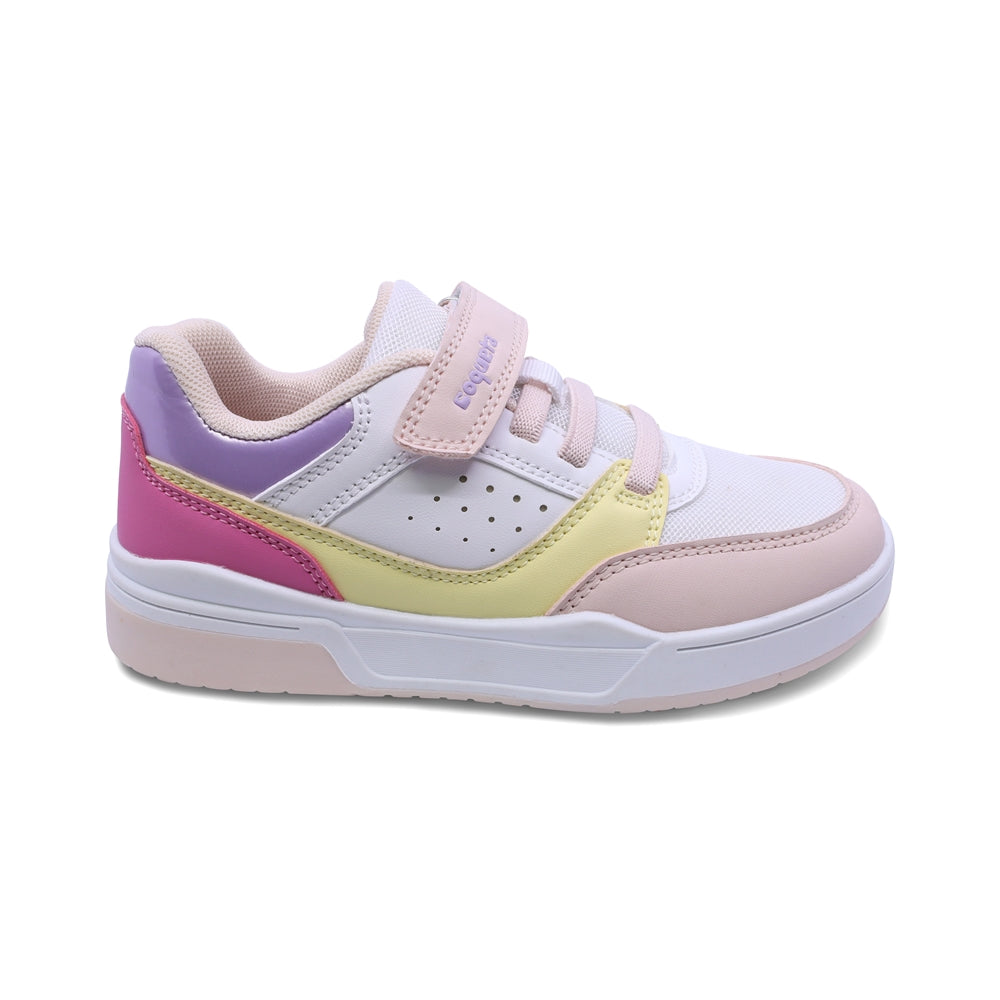 Tenis Coqueta para niña en sintético multi con tira de contacto.