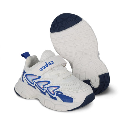 Tenis Audaz para niño en textil blanco Simba con agujetas.